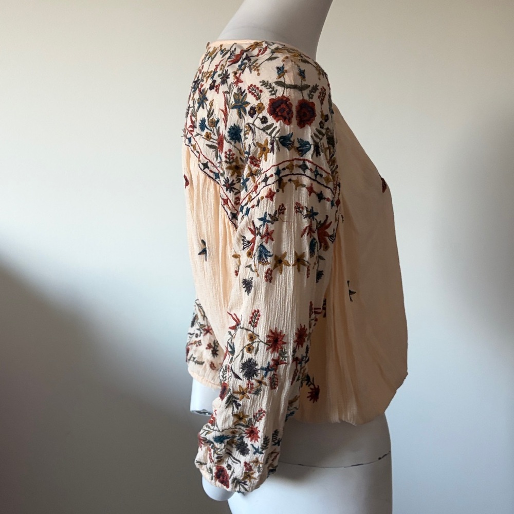 Free People Wild Flower Blouse Size SP - Picture 7 of 12